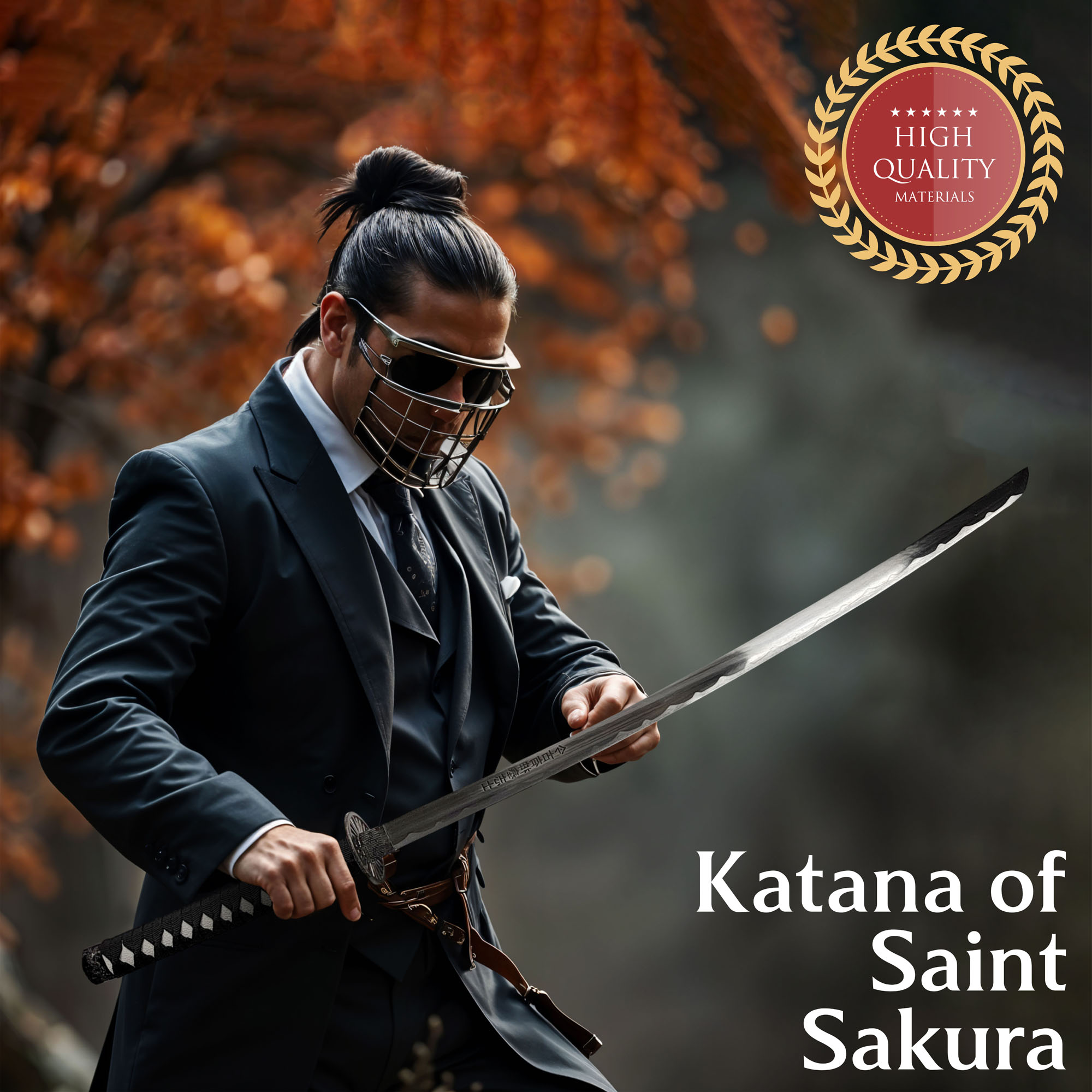 Katana of the Sacred Sakura – Masterfully Crafted Samurai Sword with Sheath