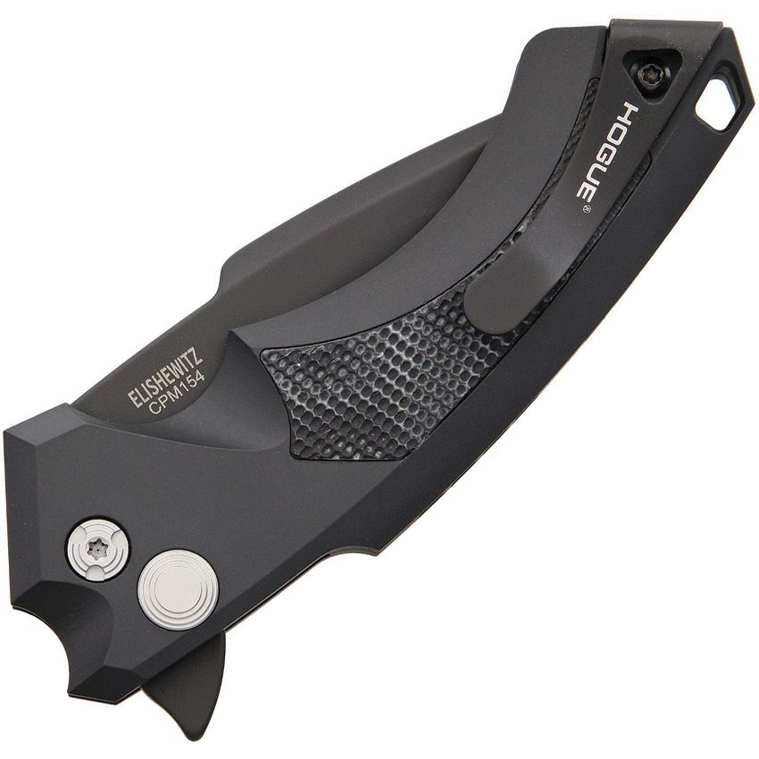 X5 Black CPM-154 Spear Point Blade, Black Aluminum Handle