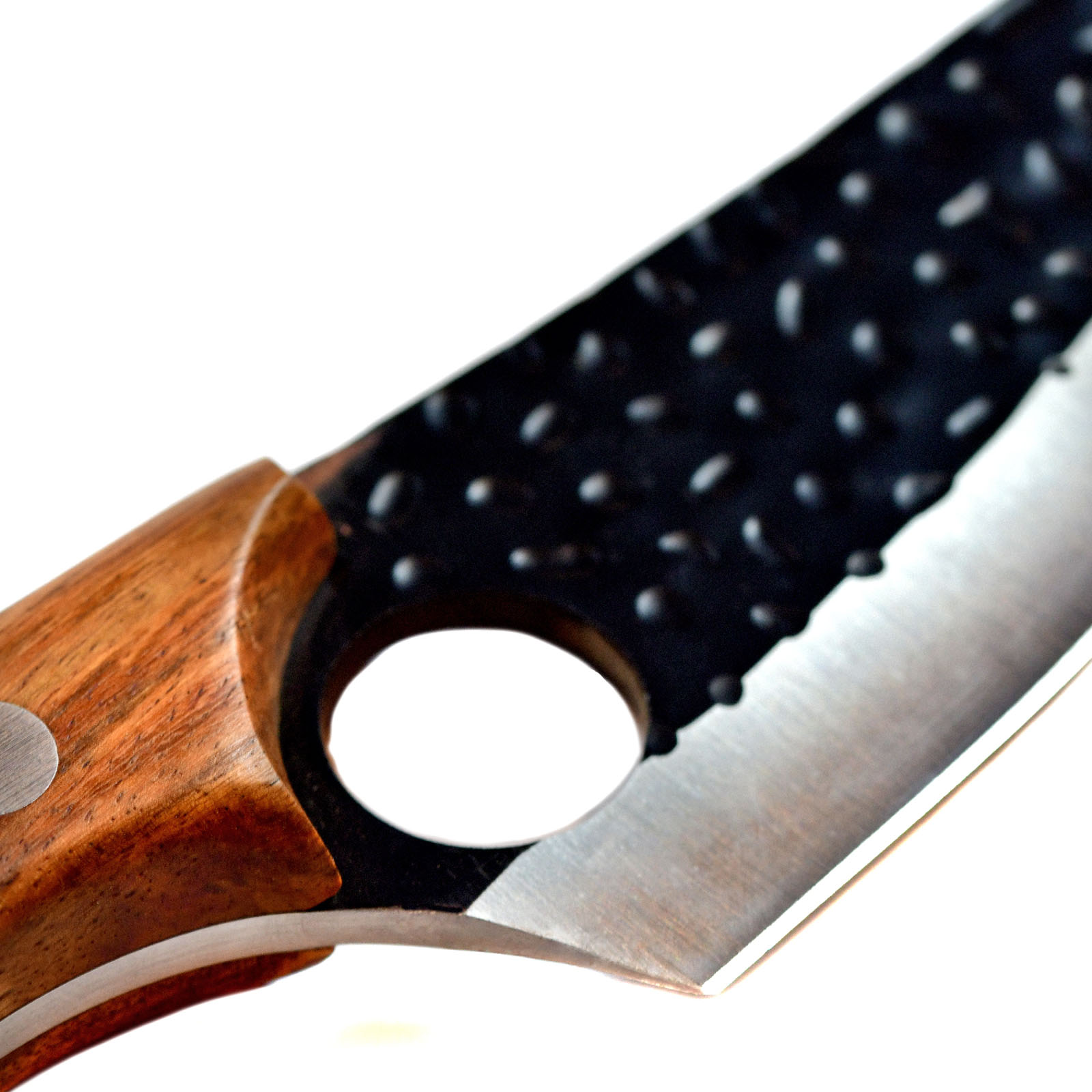 Serbisches Metzgermesser, Fleisch-Hackmesser, Ausbeinmesser mit Scheide und Abziehriemen