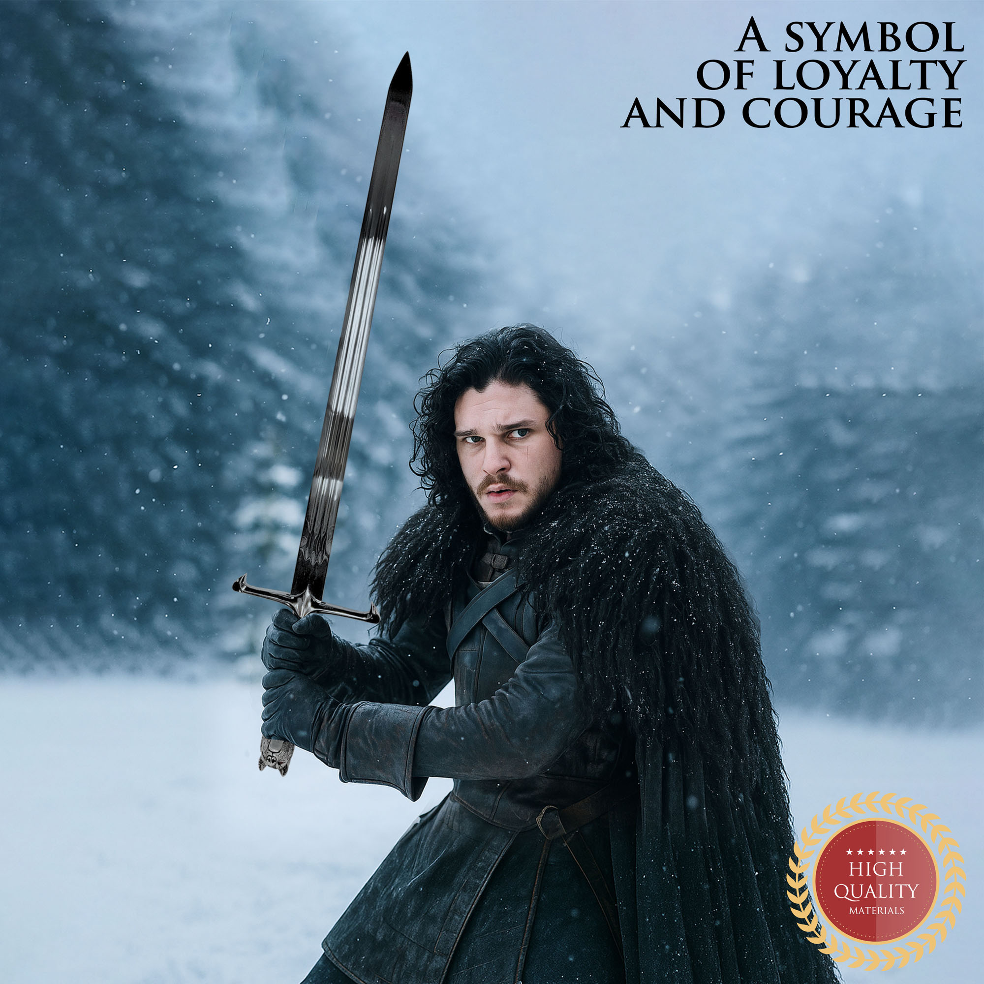 Jon Snow's "Longclaw" Replica Sword (Game of Thrones) with Wall Mount