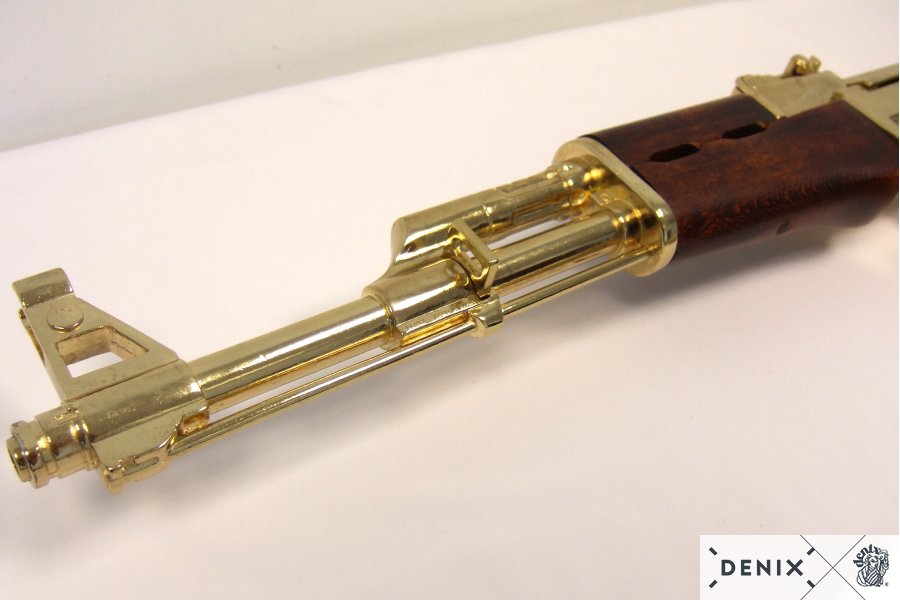 MG Kalashnikov AK 47 from 1947 Russia, gilded Sadam version
