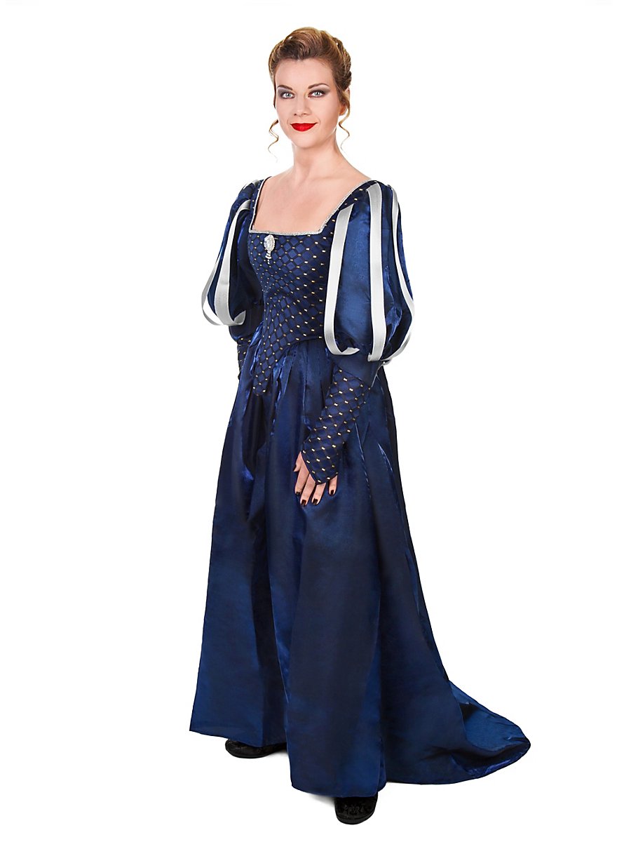 Musketier Damenkleid blau, Größe M