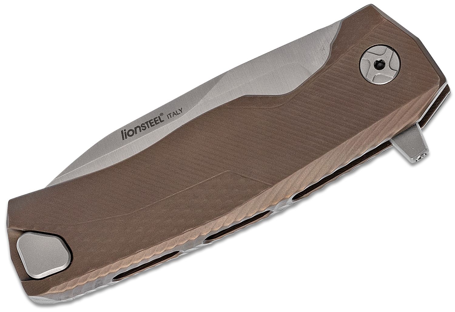 ROK B, M390 Satinklinge, Bronze-Titan-Griff