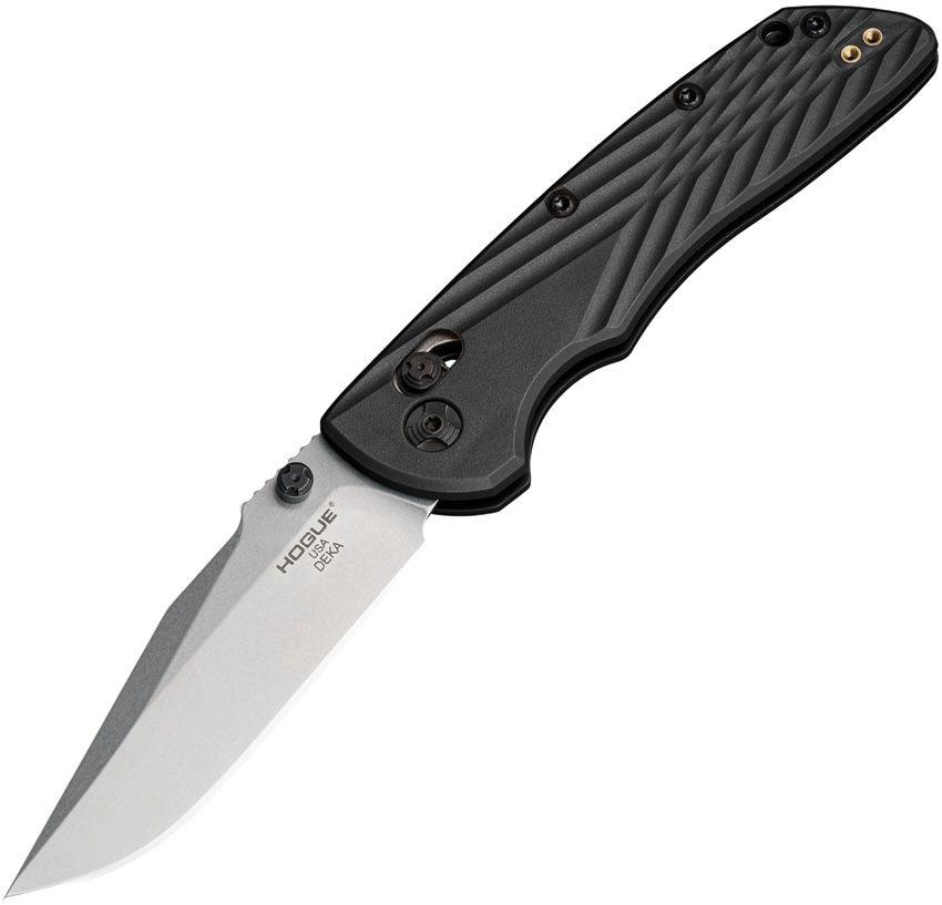 Deka ABLE, CPM-MagnaCut Stonewashed Clip Point Blade, Black Polymer Handle