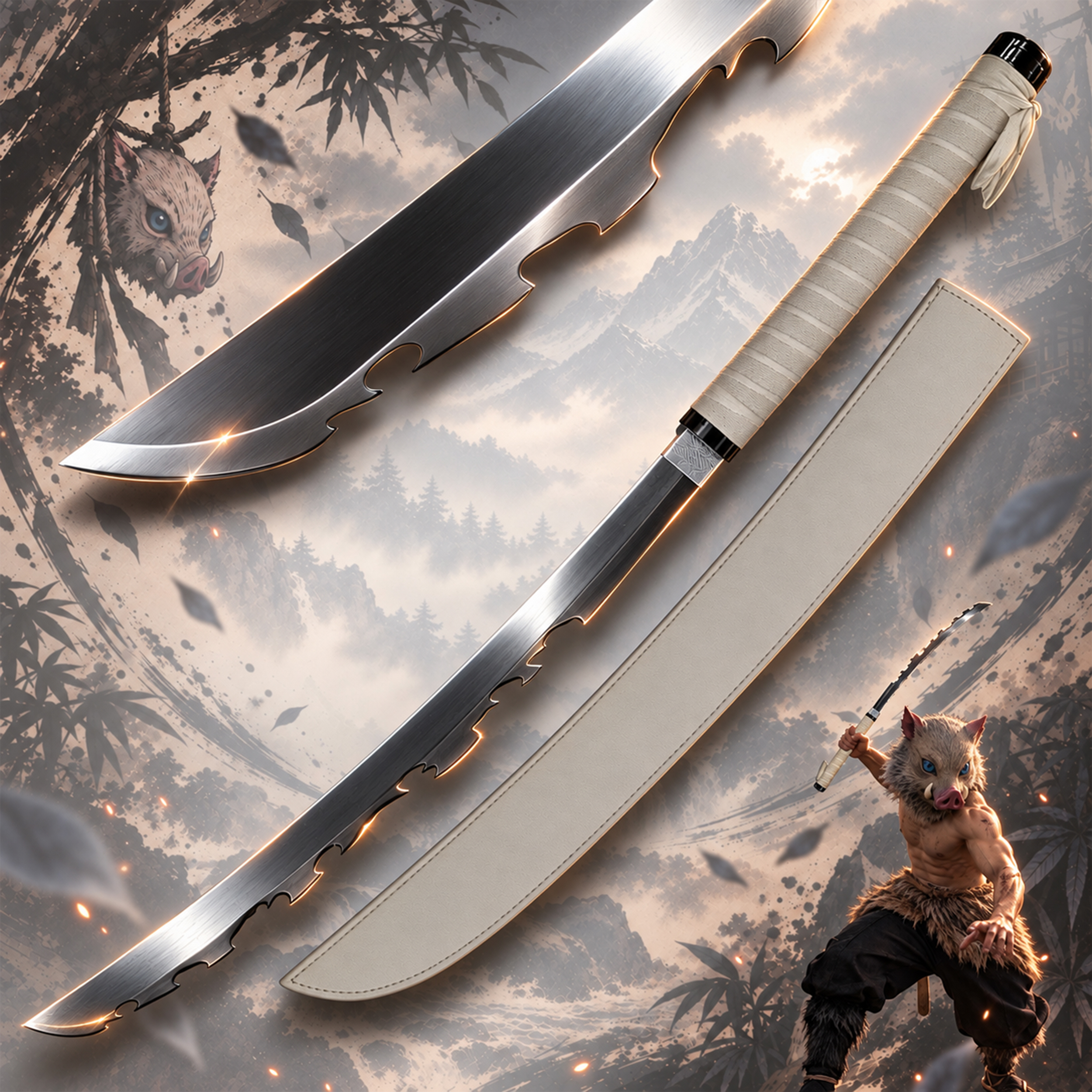 Demon Slayer: Kimetsu no Yaiba - Hashibira Inosuke's Sword with Sheath