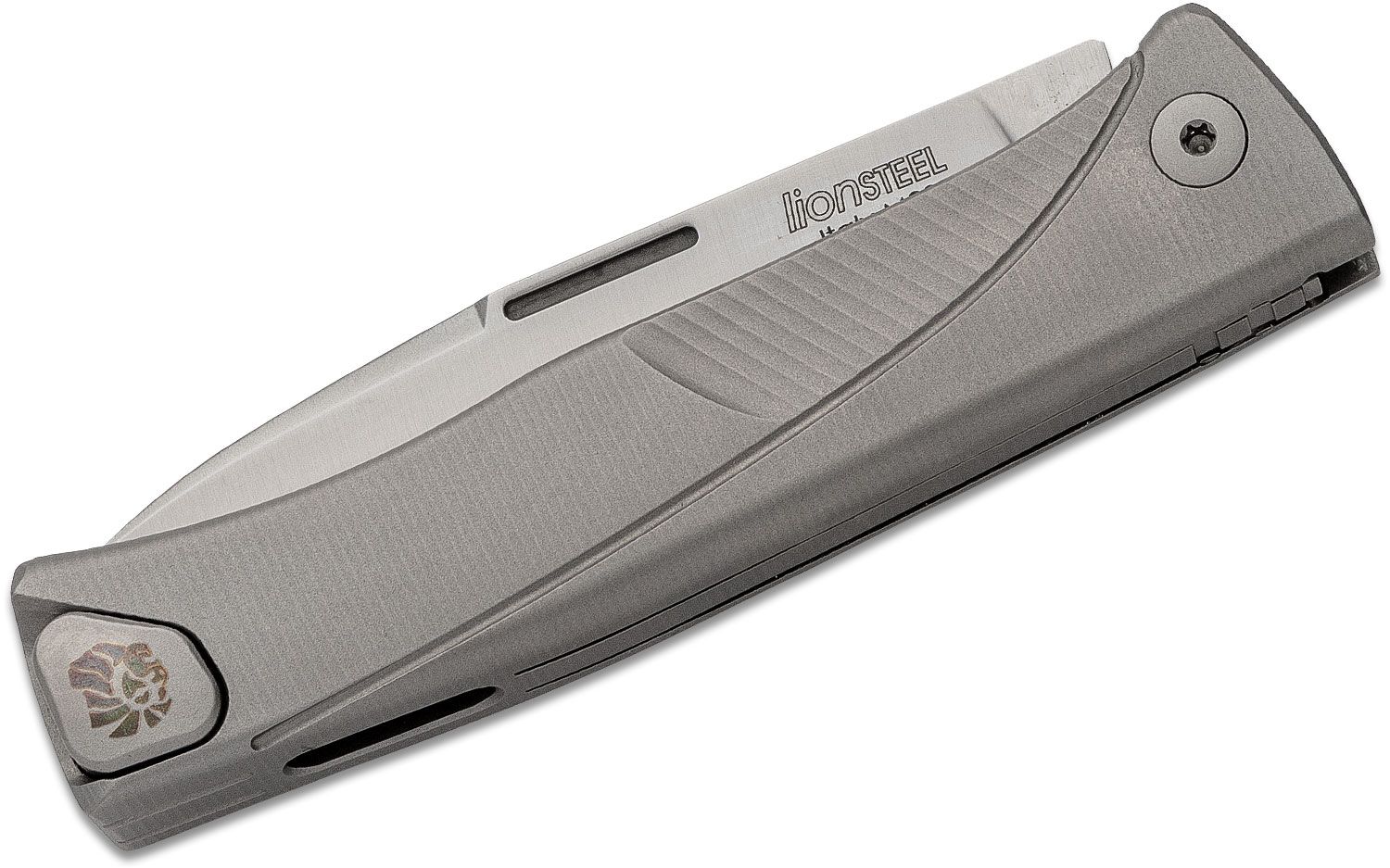 Thrill, M390 Satin Blade, Gray Titanium Handle