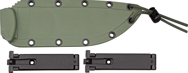 Esee Model 6 Plain Edge, black with OD green sheath