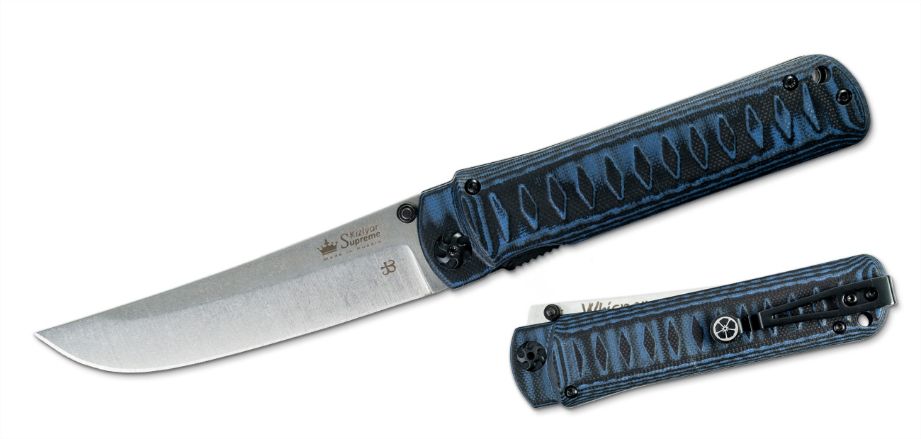 Whisper - Bohler M390 - Blue/Black G10