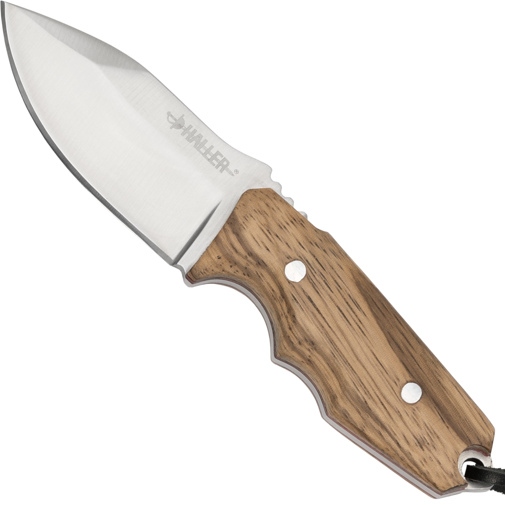 Outdoor knife zebra wood handle
