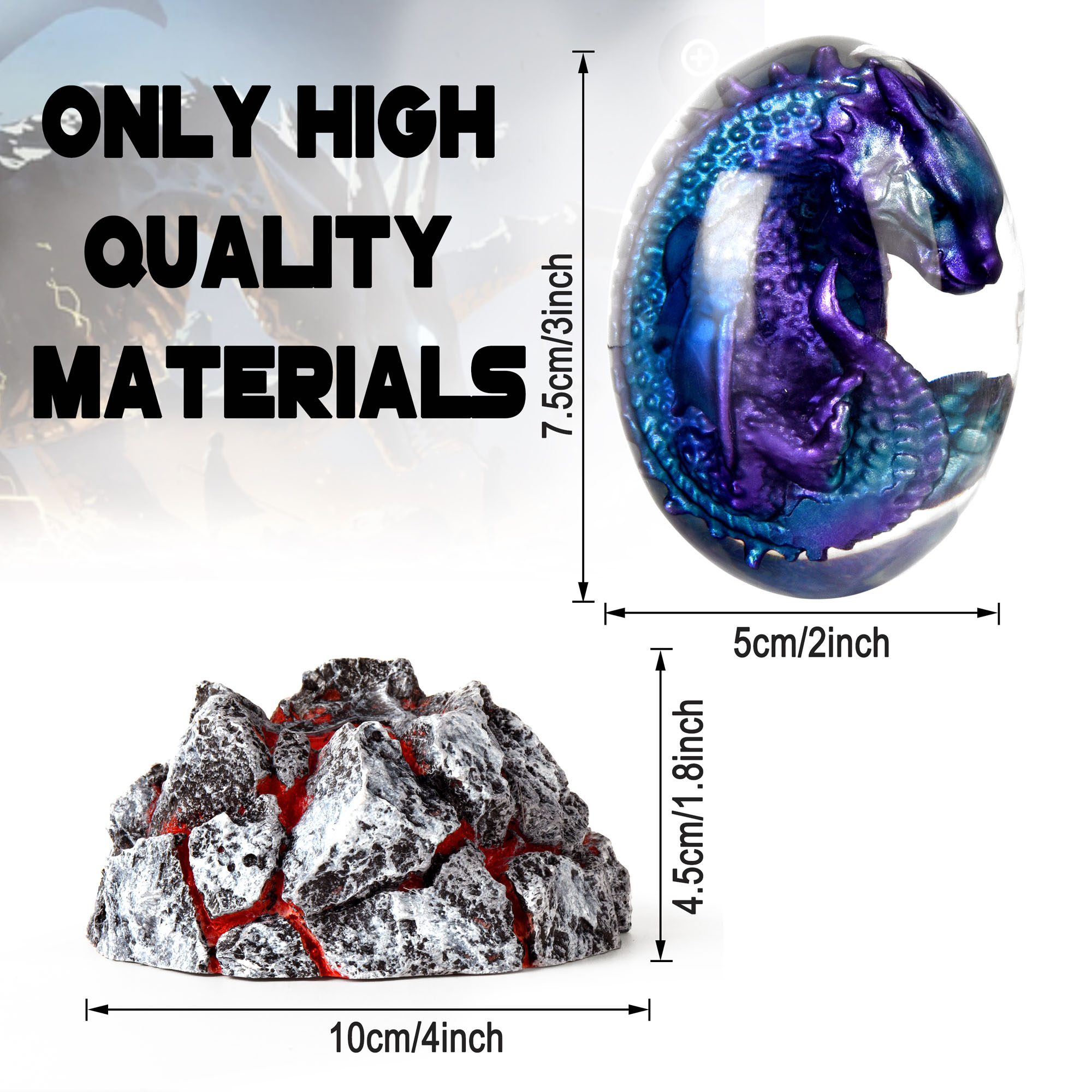 Lava dragon egg lamp, blue