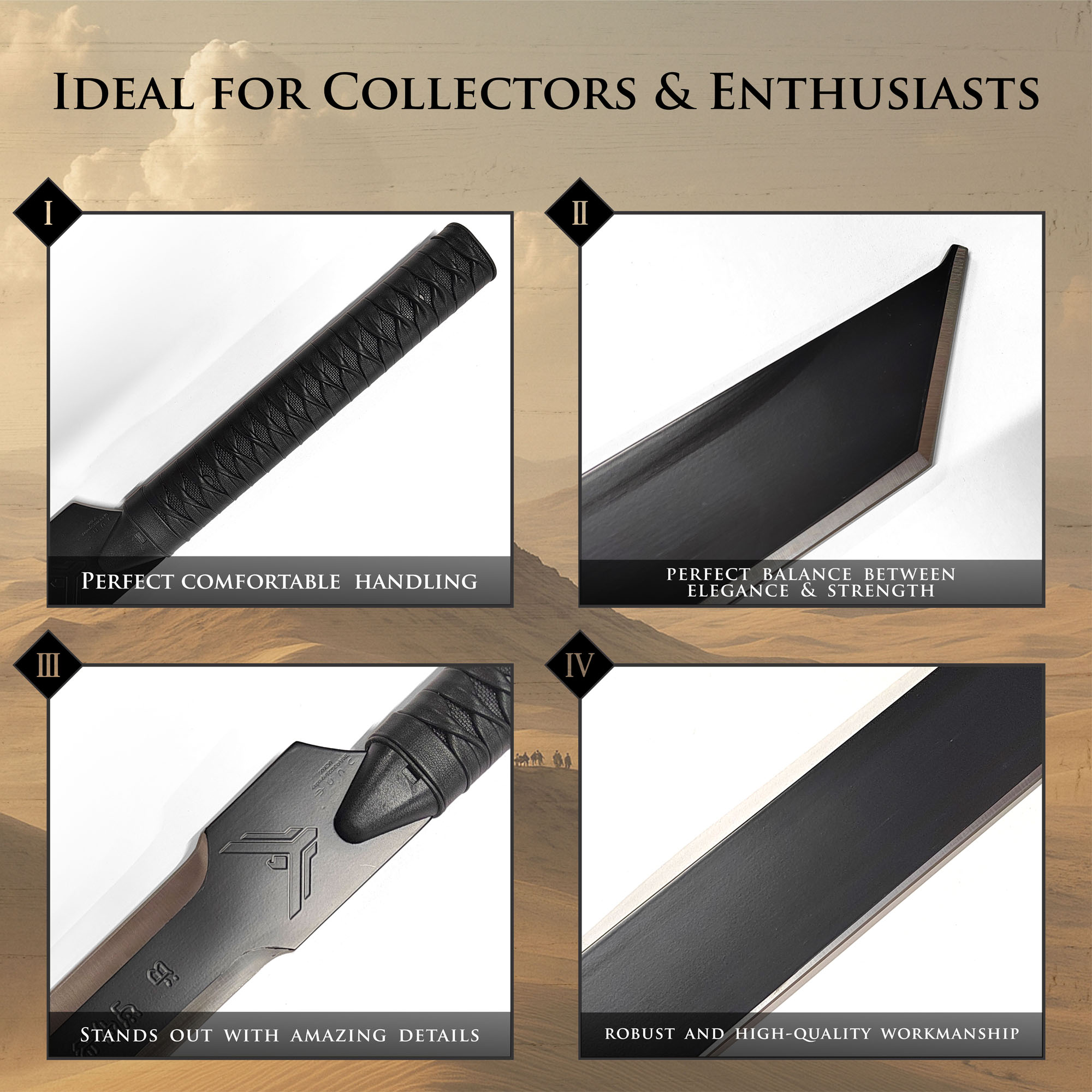 Dune - Duncan Idaho Atreides Sword with Wall Plaque