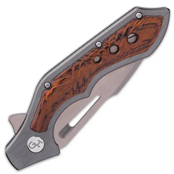 Hibben Hurricane Wooden Pocket Knife