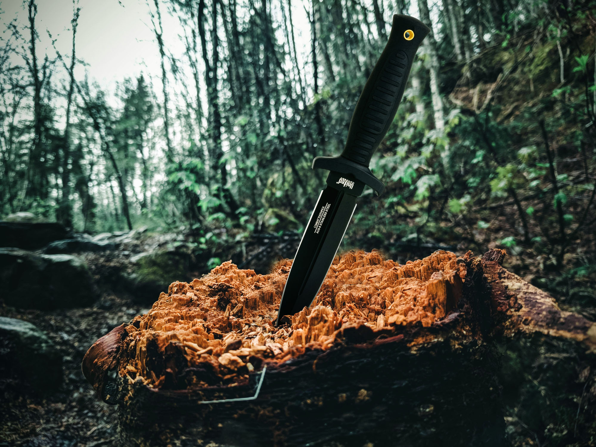 Combat Commander Boot Knife Black with Shoulder Harness