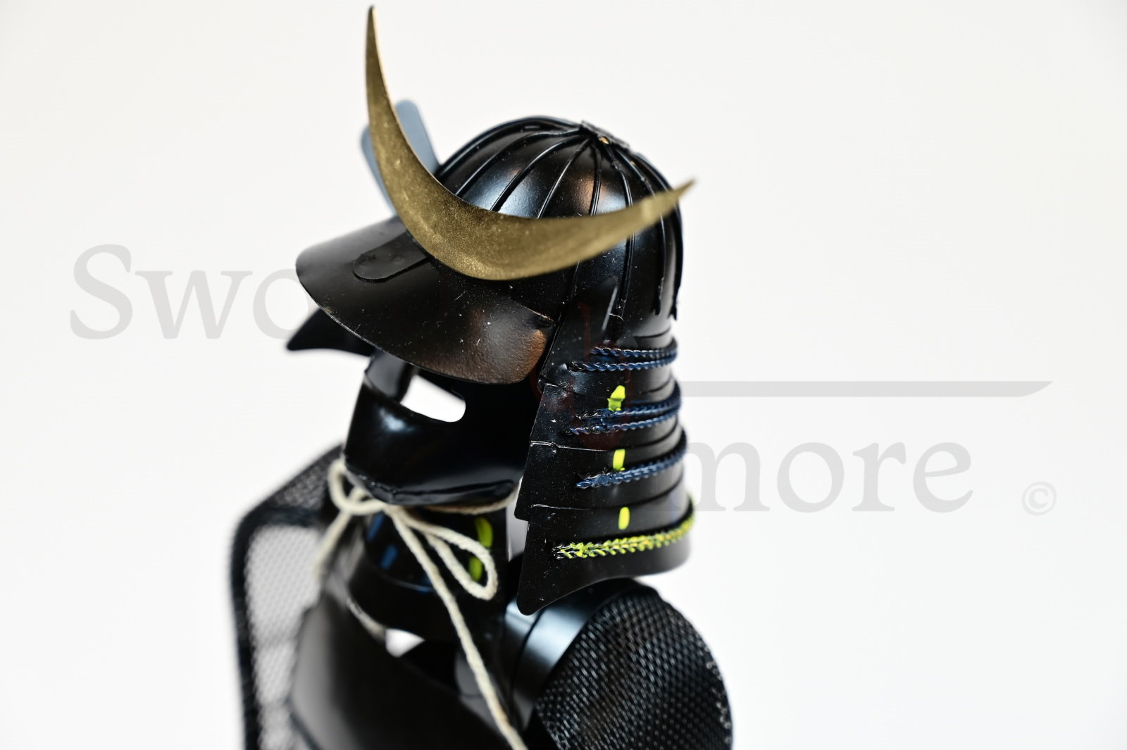 Japanese samurai armor miniature, black
