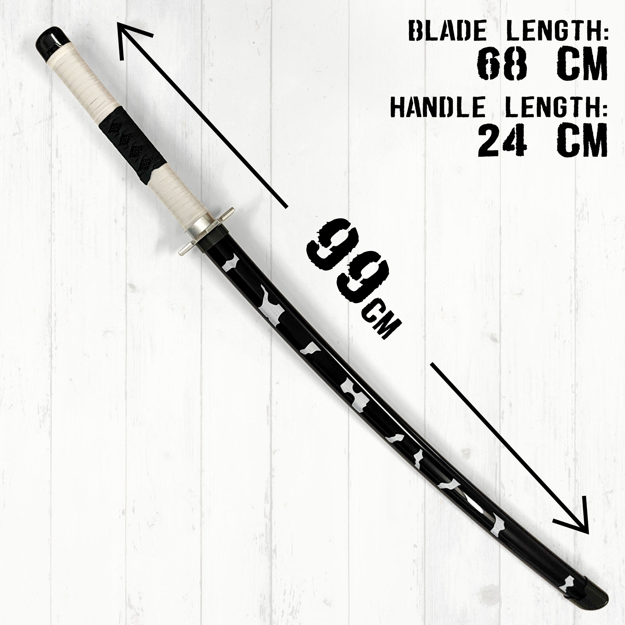 Demon Slayer - Sanemi Shinazugawa wooden sword with scabbard