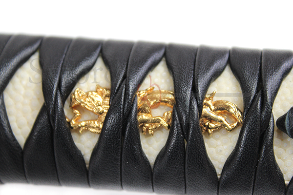 Wave Wakizashi (No Bo-hi) Square Tsuba