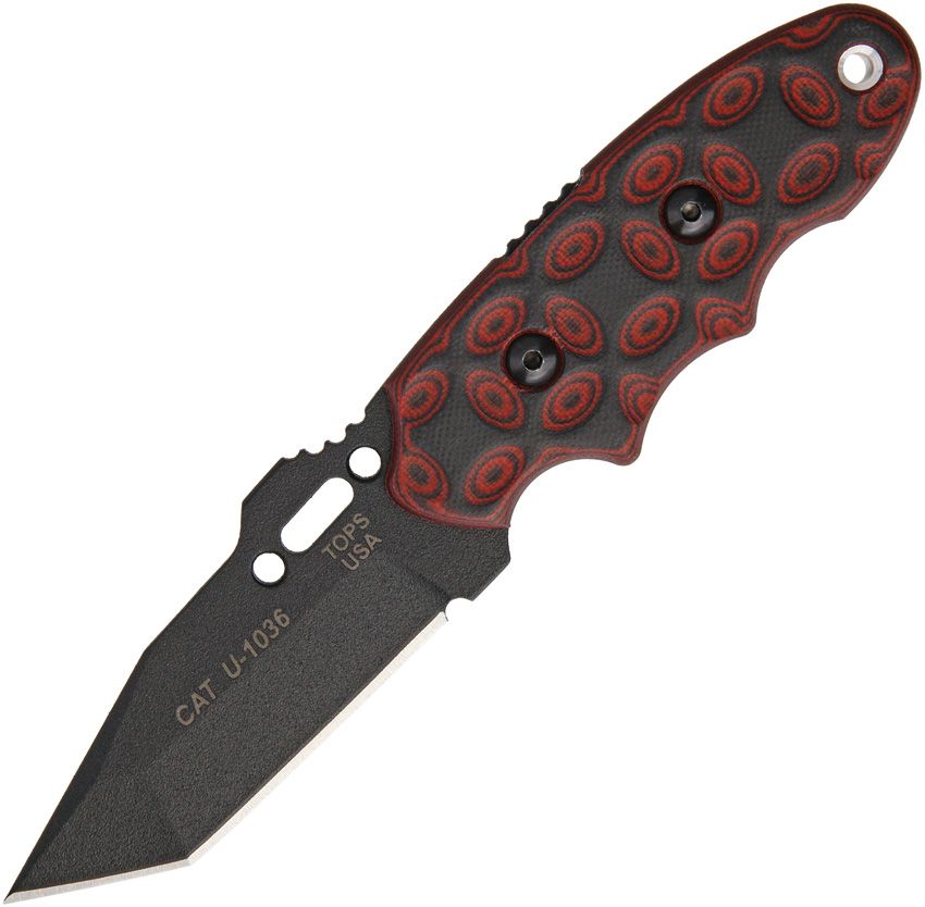 CAT Tanto Red and Black G10 