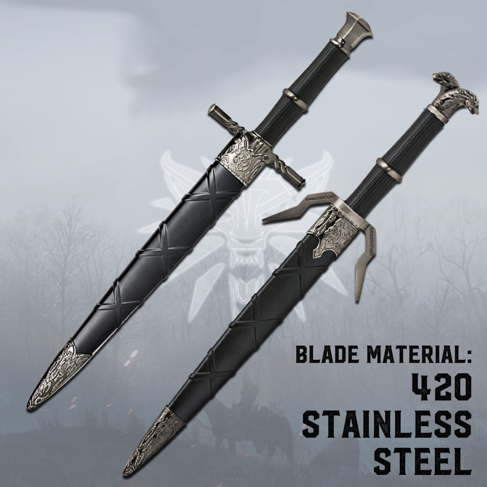 Witcher - Steel + Silver Dagger with Sheath (Bundle of 41612 and 41613)