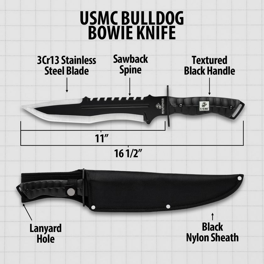 USMC Bulldog Bowie Knife