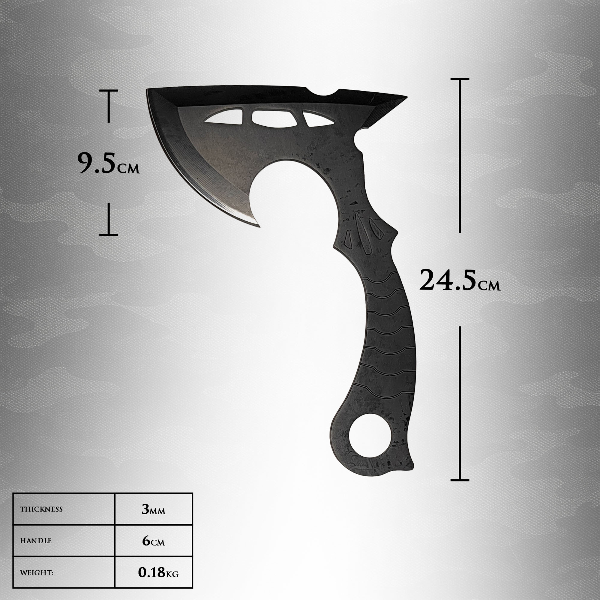 3 throwing knives + 3 throwing axes – throwing set with nylon pouch