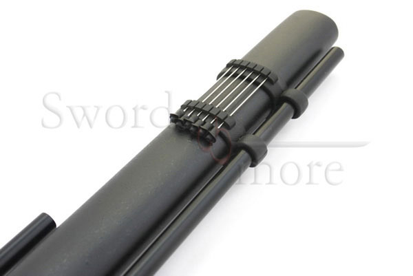 Schwarzes Ninjato - Handgeschmiedet mit Blasrohr