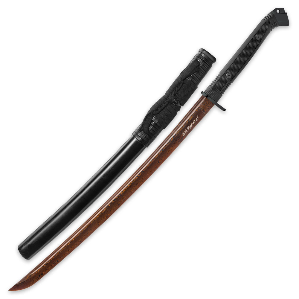 Honshu Boshin Hellfire Damascus Wakizashi