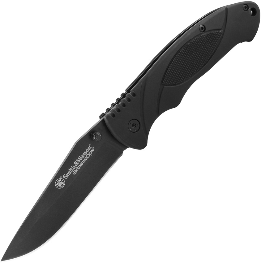 Extreme Ops Knife with black finish stainless blade