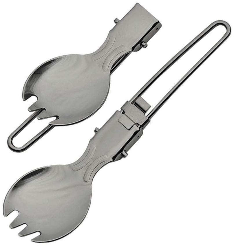 Spork, foldable outdoor spoon with survival fork, perfect for camping