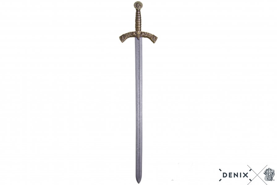 Templerschwert rote Scheide bronzefarben, 12. Jhdt