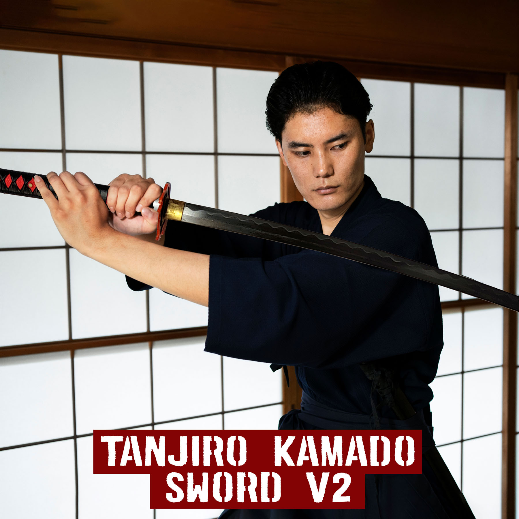 Demon Slayer: Kimetsu no Yaiba - Tanjiro Kamado Schwert v2 - Fire Breath, Set Demon Slayer: Kimetsu no Yaiba - Tanjiro Kamado Schwert v2 - Fire Breath, Set