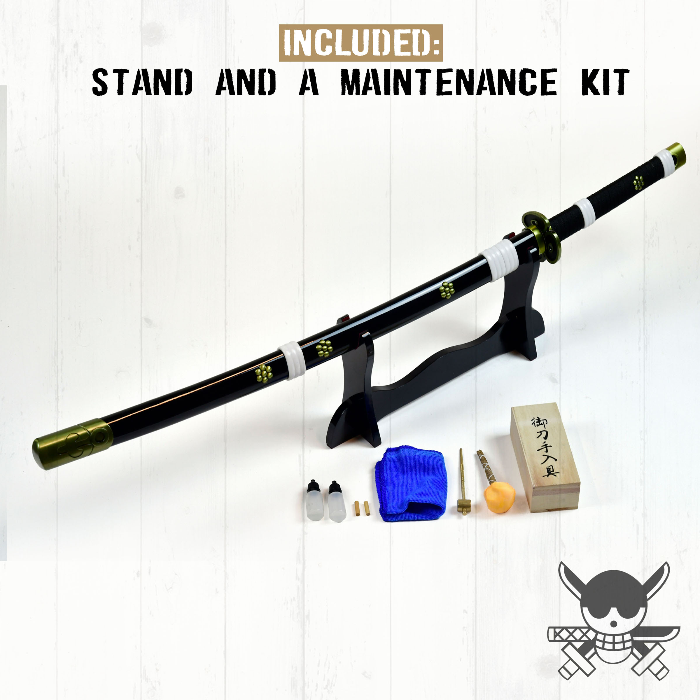 One Piece - Oden's Enma Sword, handforged & folded, Set