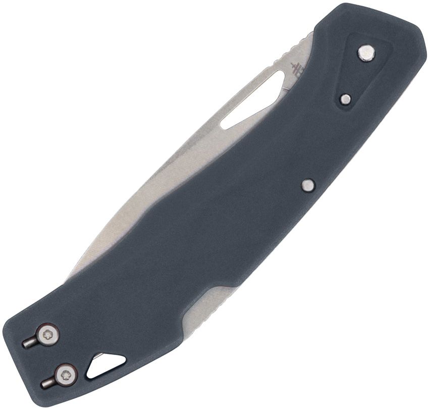 LST, Stonewashed Clip Point Blade, Urban Blue GFN Handle