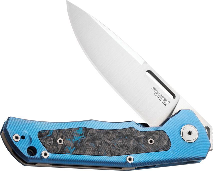 Q4ttro, Blue Titanium Handles with FatCarbon Inlays