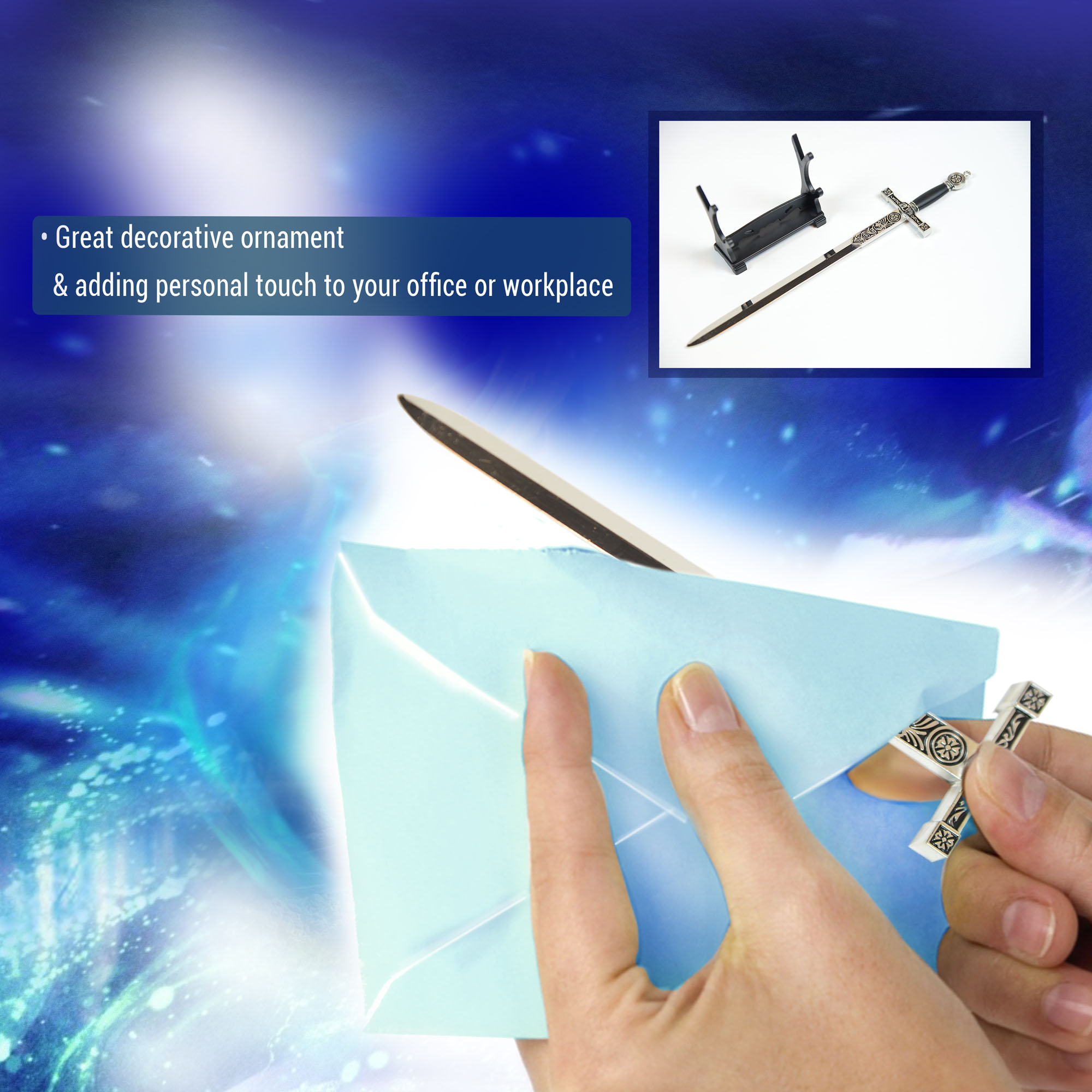 Excalibur Brieföffner mit Ständer