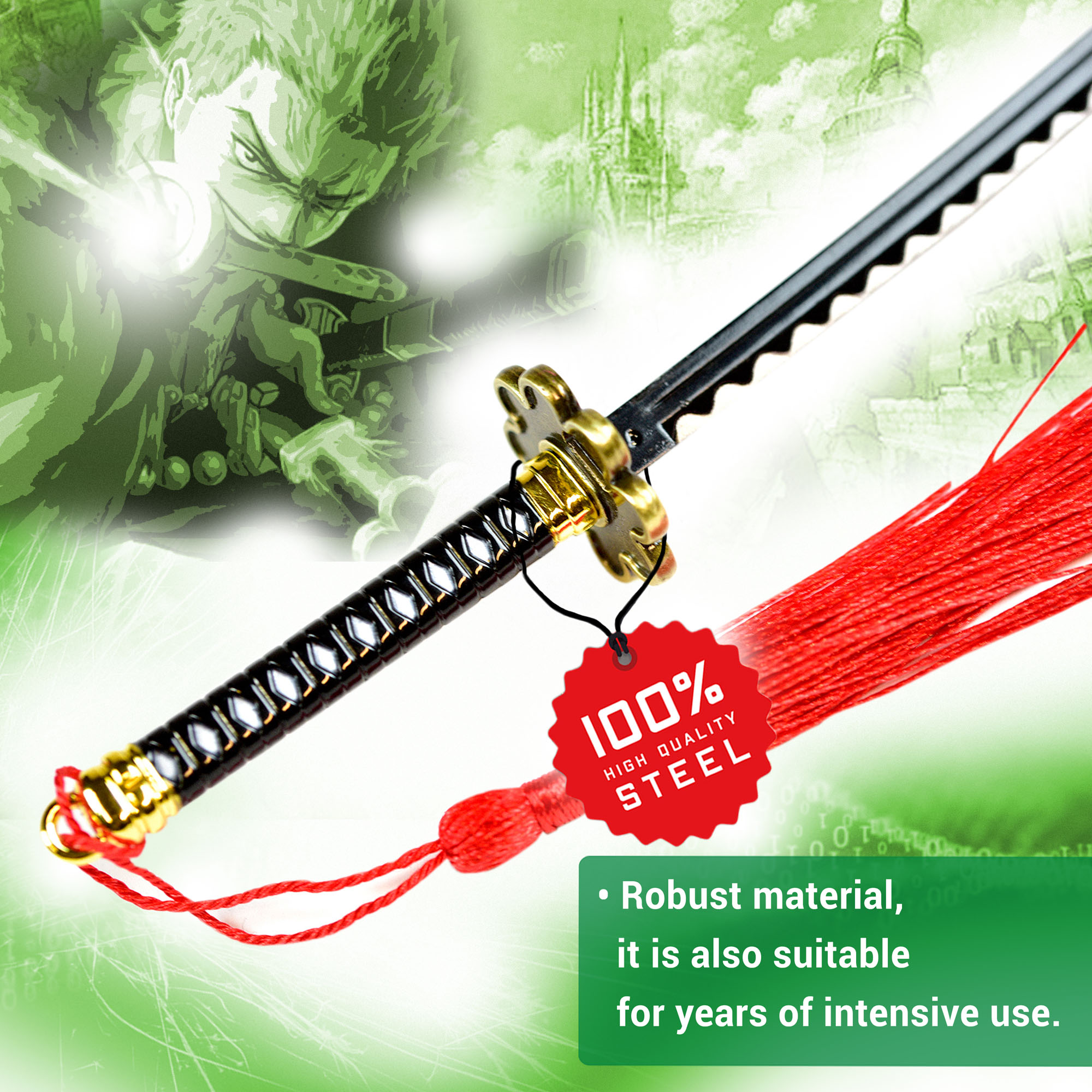 One Piece - Zoro´s Shuusui Sword - Letter Opener Version with Stand