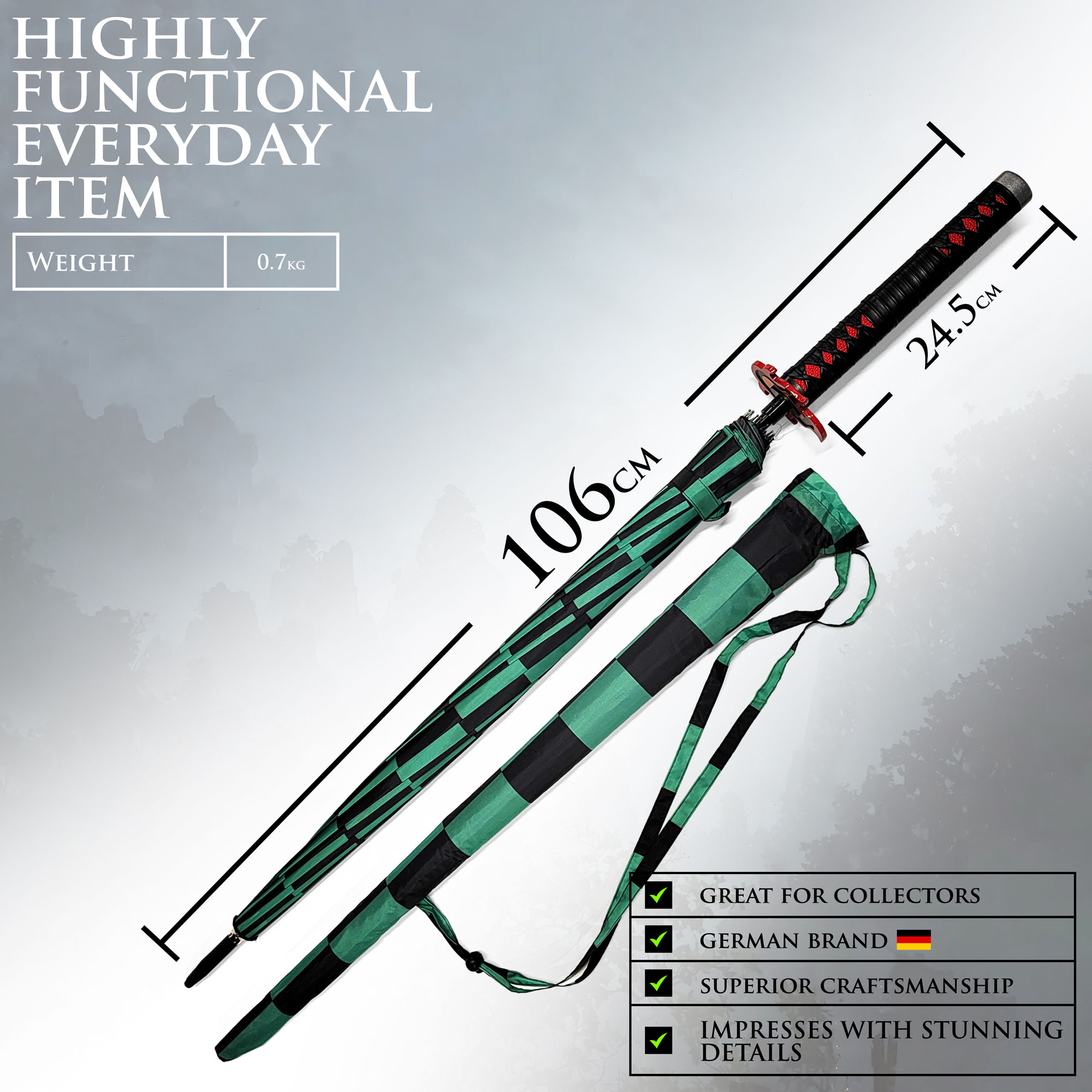 Demon Slayer - Tanjirou Kamado Katana Regenschirm