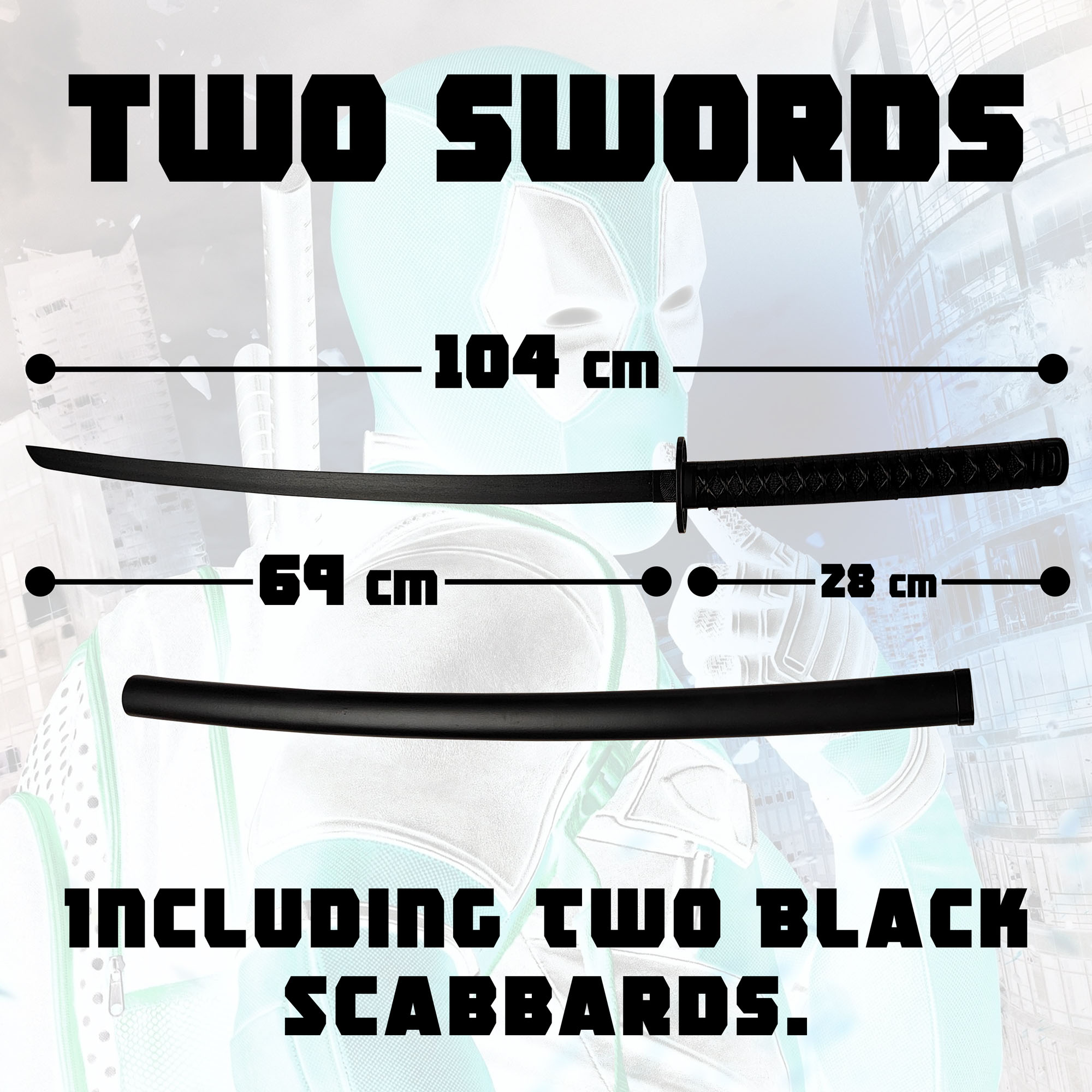 Deadpool - Zwillingsschwerter, schwarz