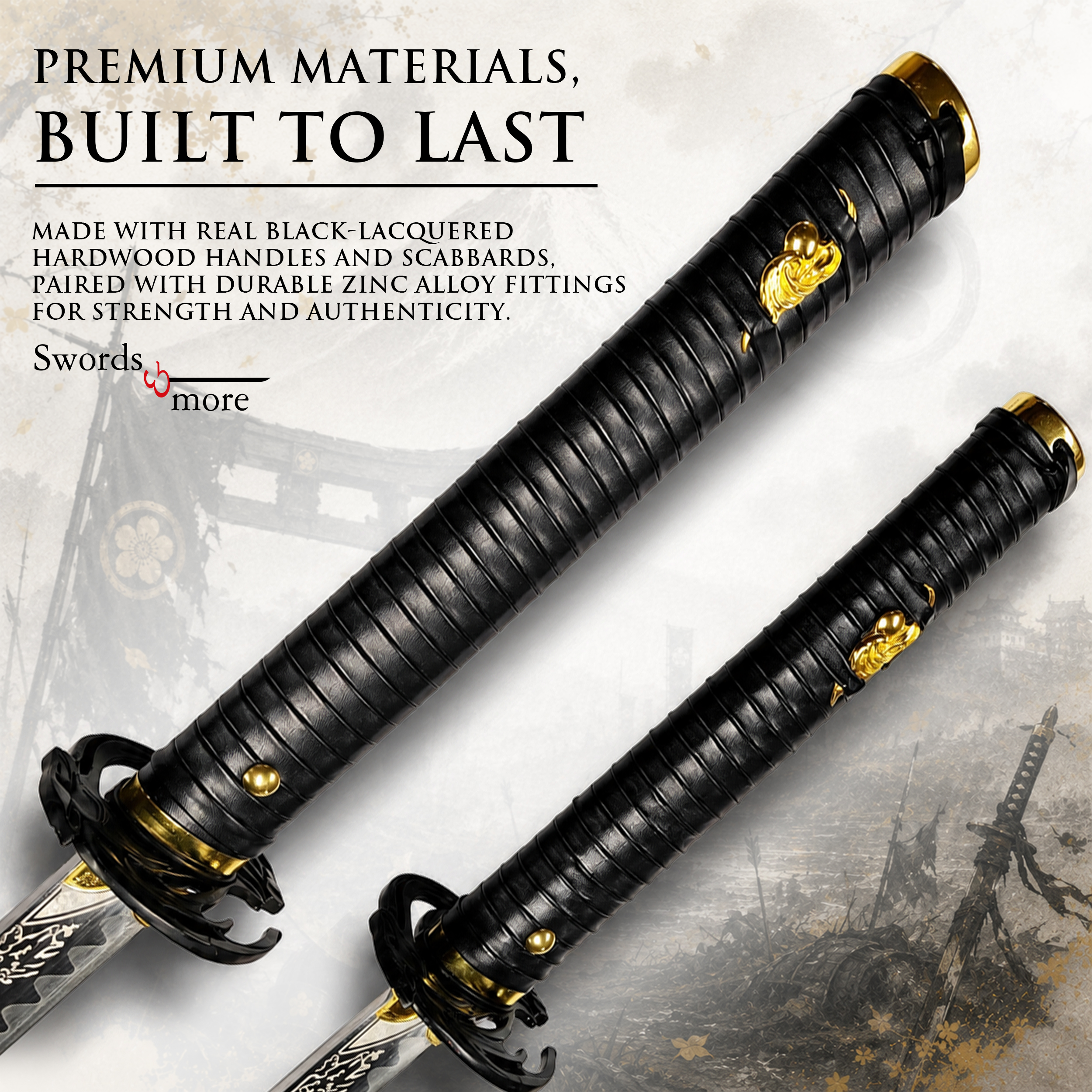 Ghost of Yōtei: "The Wolf's Daisho" – Katana & Wakizashi Set inkl. Doppelständer