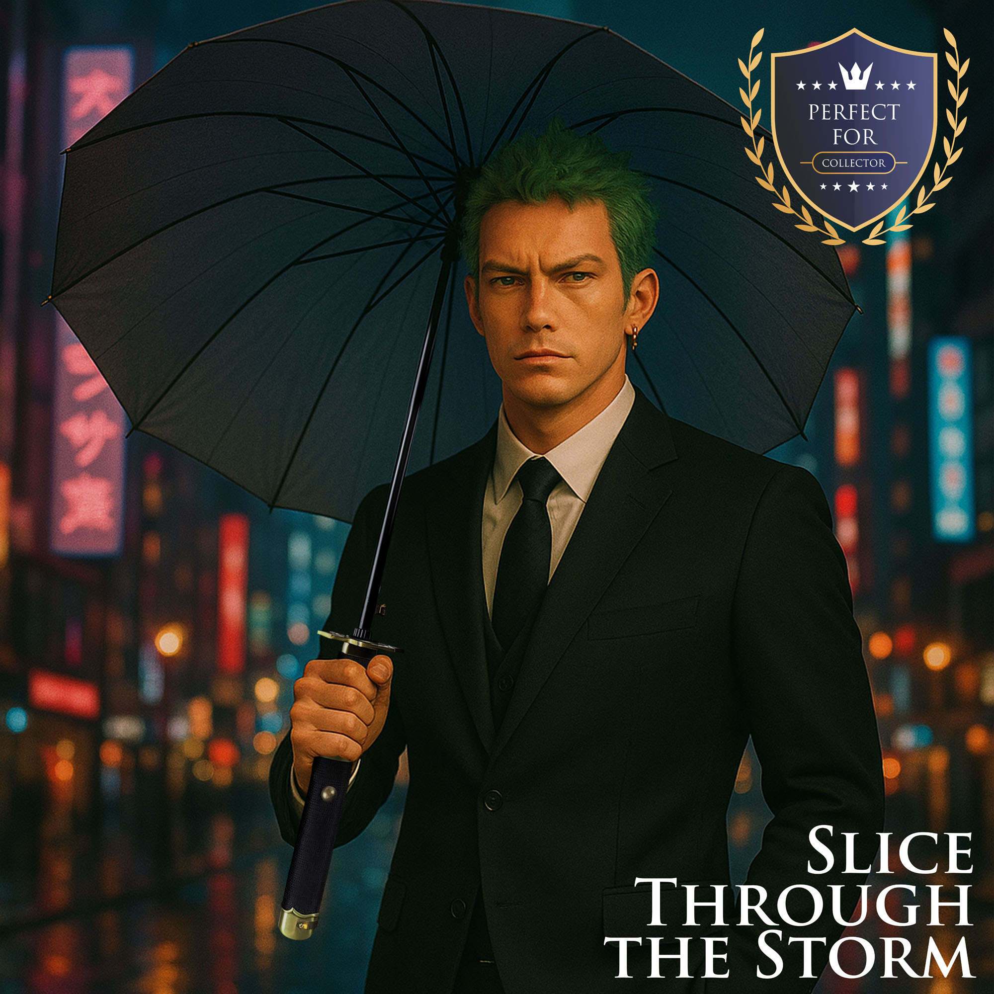 One Piece – Roronoa Zoro Yubashiri Katana Umbrella (16K Premium Version)