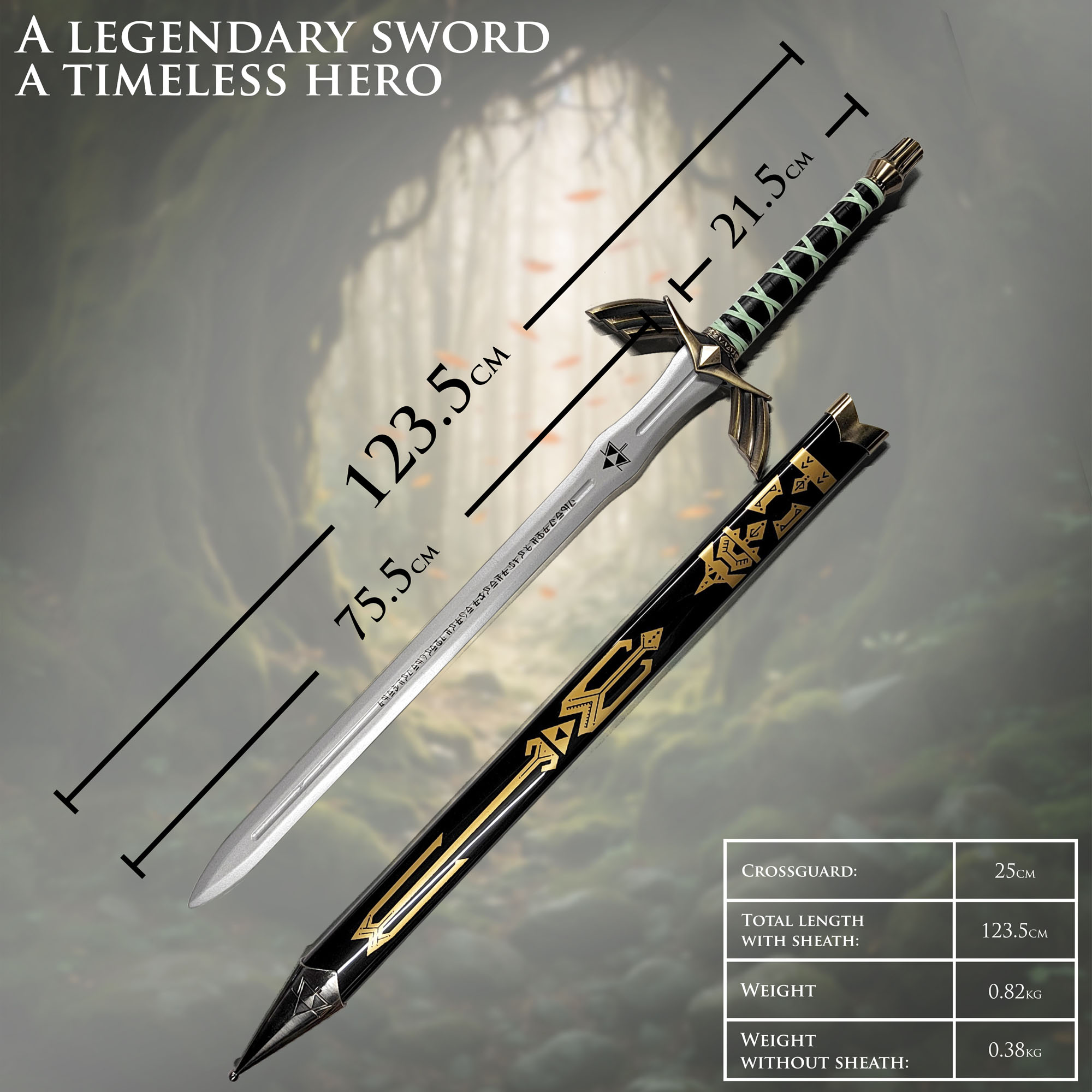 Zelda - Schwarzes Master Skyward Schwert - Holzversion