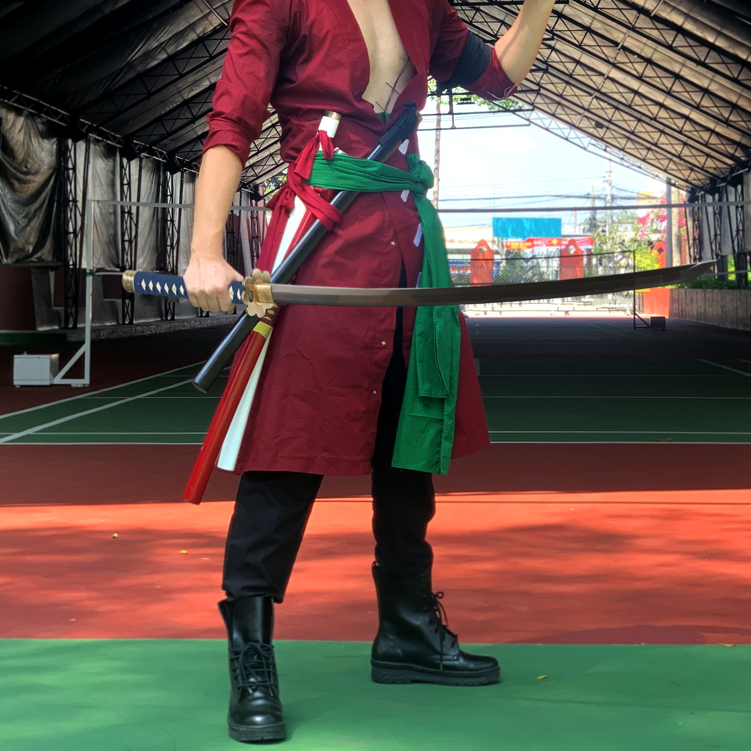 One Piece - Roronoa Zoro Katana - handforged, folded - set