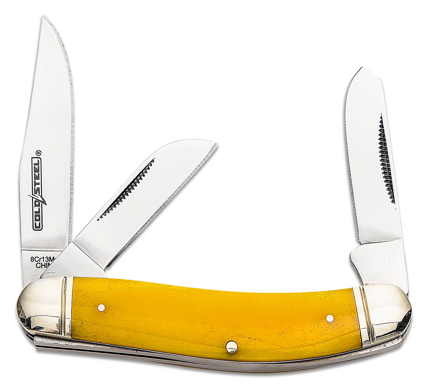 Gentlemen's Stockman Folding Knife, Yellow Bone Handles