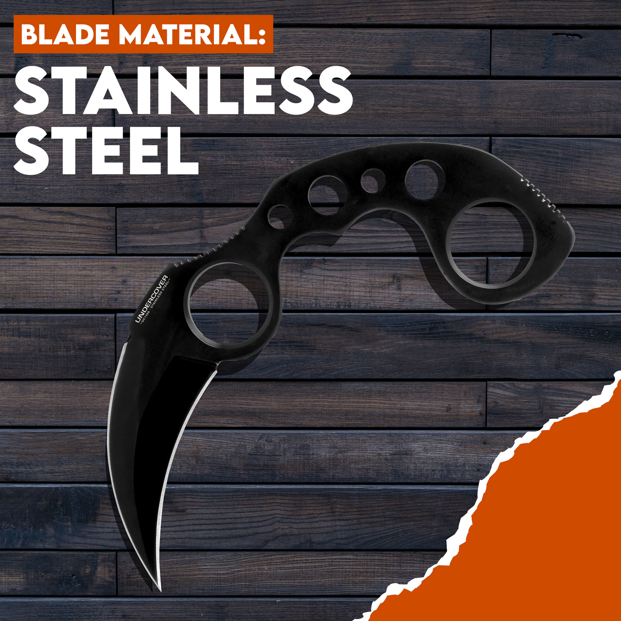 Undercover Karambit, black with sheath