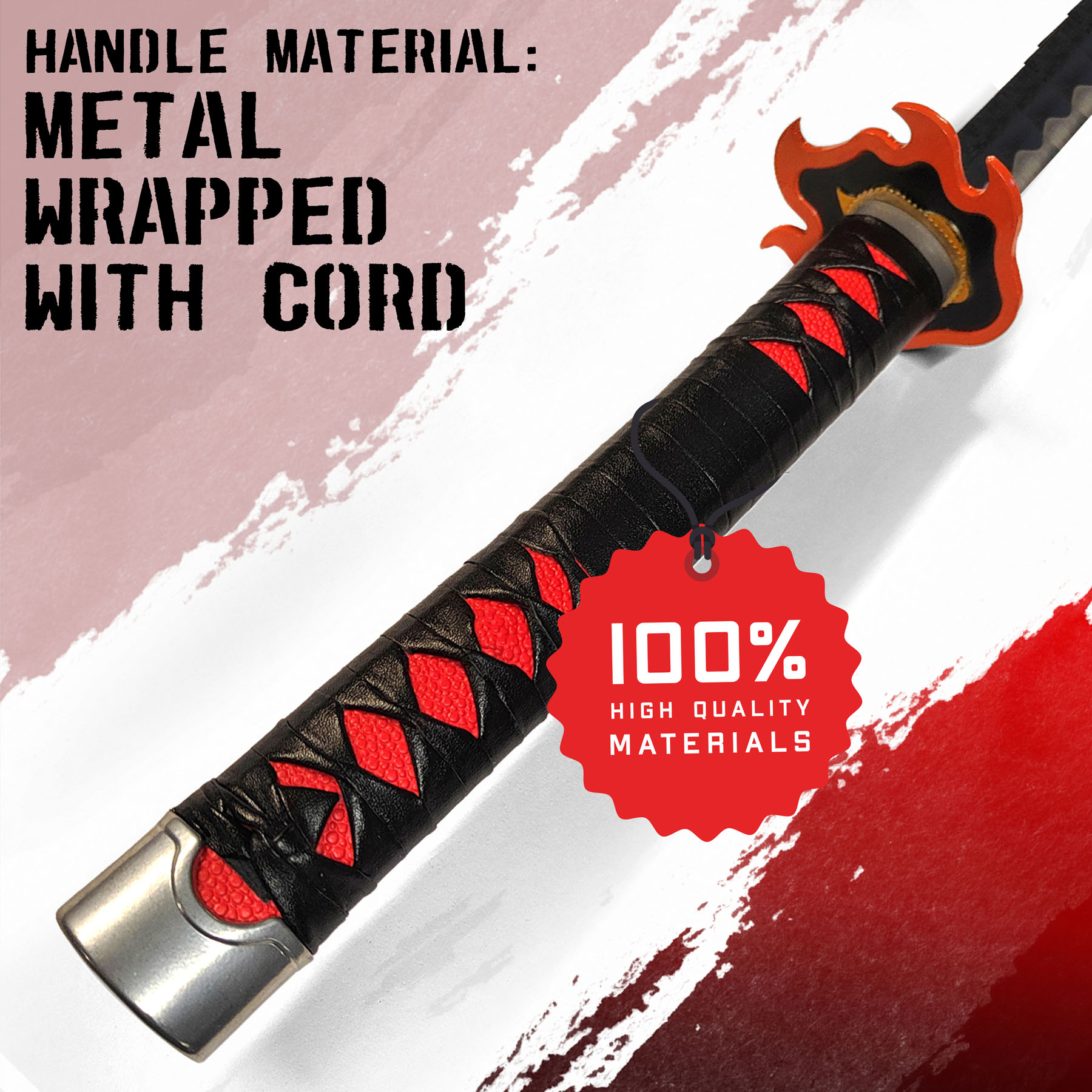 Demon Slayer: Kimetsu no Yaiba - Tanjiro Kamado Schwert v2 - Fire Breath, Set Demon Slayer: Kimetsu no Yaiba - Tanjiro Kamado Schwert v2 - Fire Breath, Set