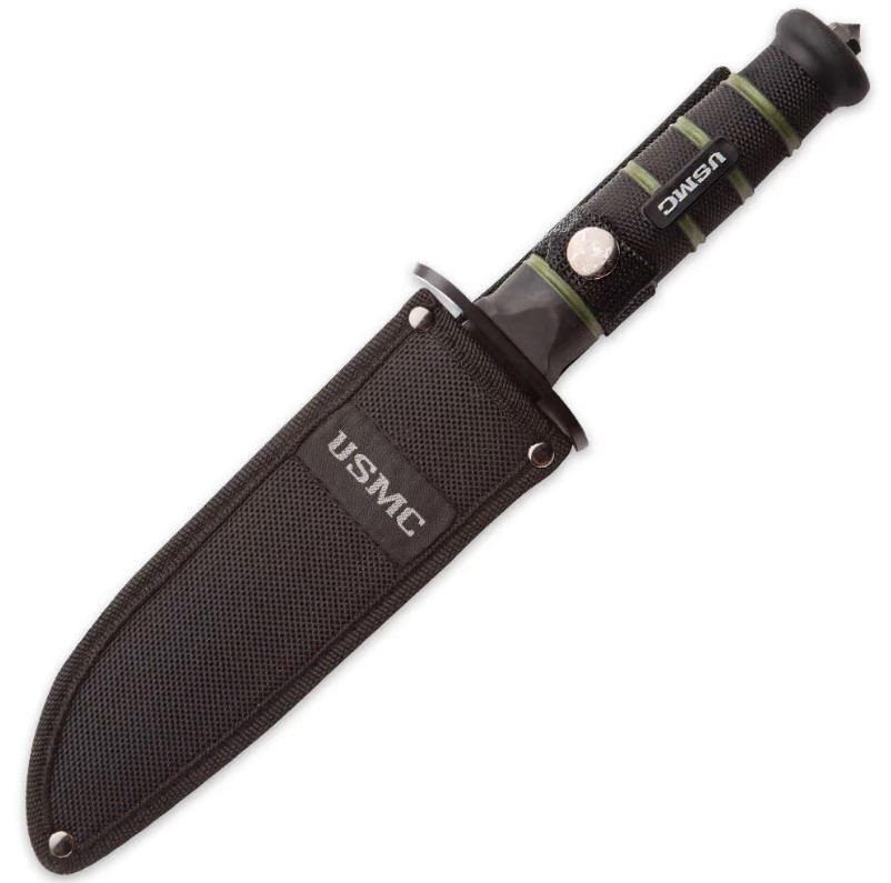 USMC Blackout Combat Fighter Fixed Blade Knife