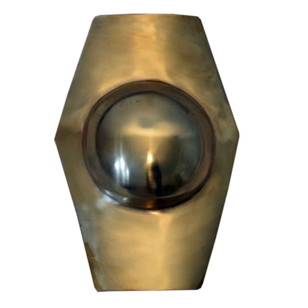 Rectangular shield boss with round edges (brass)