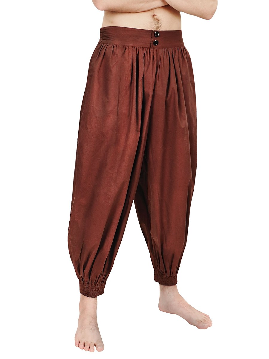 Pluderhose braun, Größe L/XL