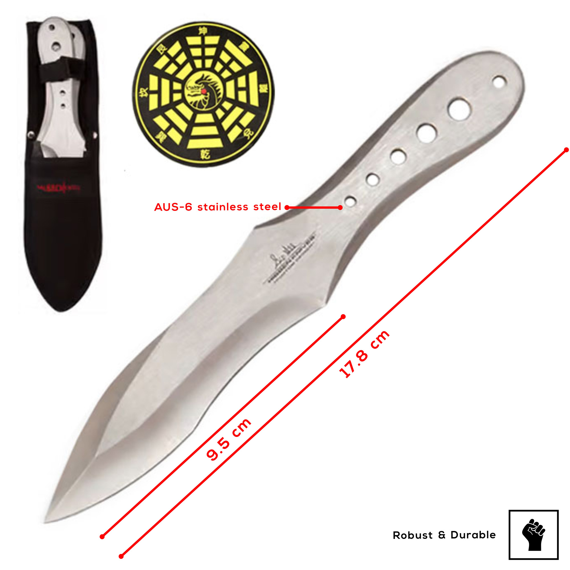 Gil Hibben Genx Pro Thrower Triple Set with Target