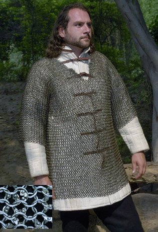 Haubergeon -Half Sleeves Chainmail Shirt