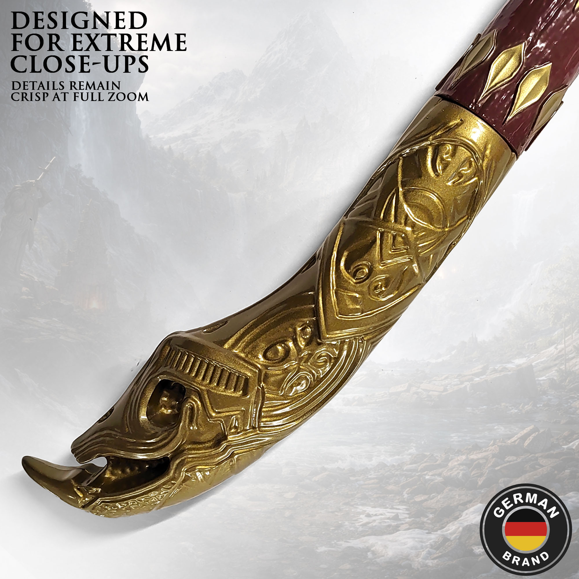 God of War: Kratos' Leviathan Axt – Massive 4kg Edition mit Leuchteffekt & Wandhalter